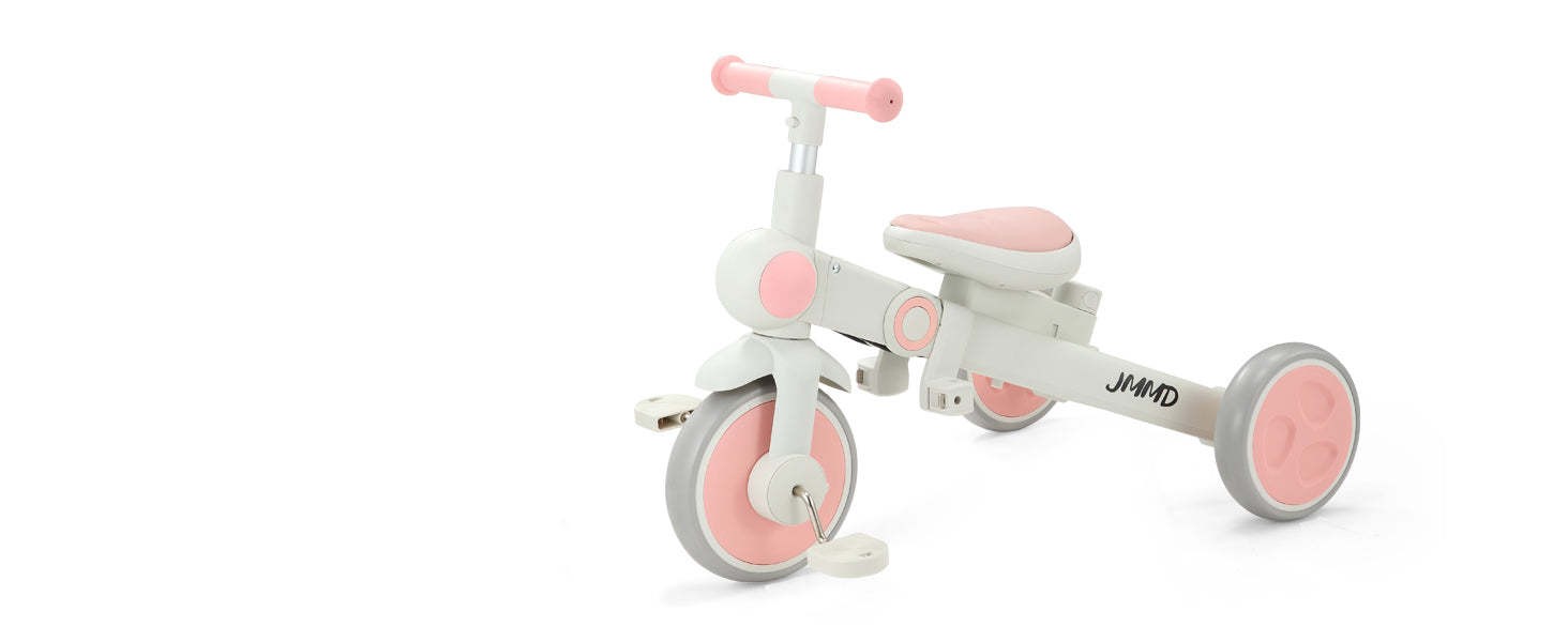 JMMD A7 pink tricycle mode with pedals for kids