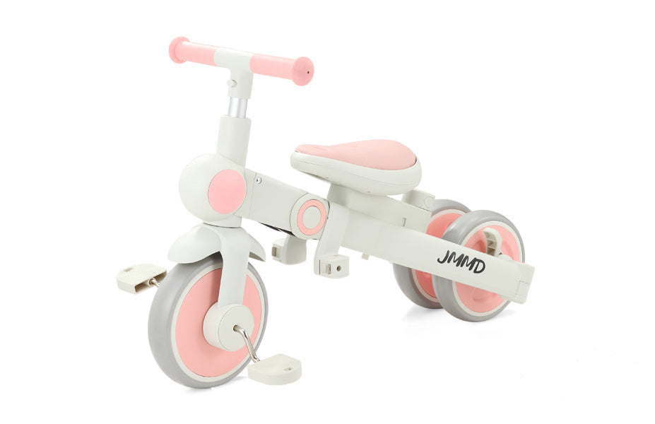 JMMD A7 kids tricycle in training mode with adjustable push handle
