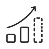 Grow-with-me toddler bike icon showing adjustable stages as a child grows