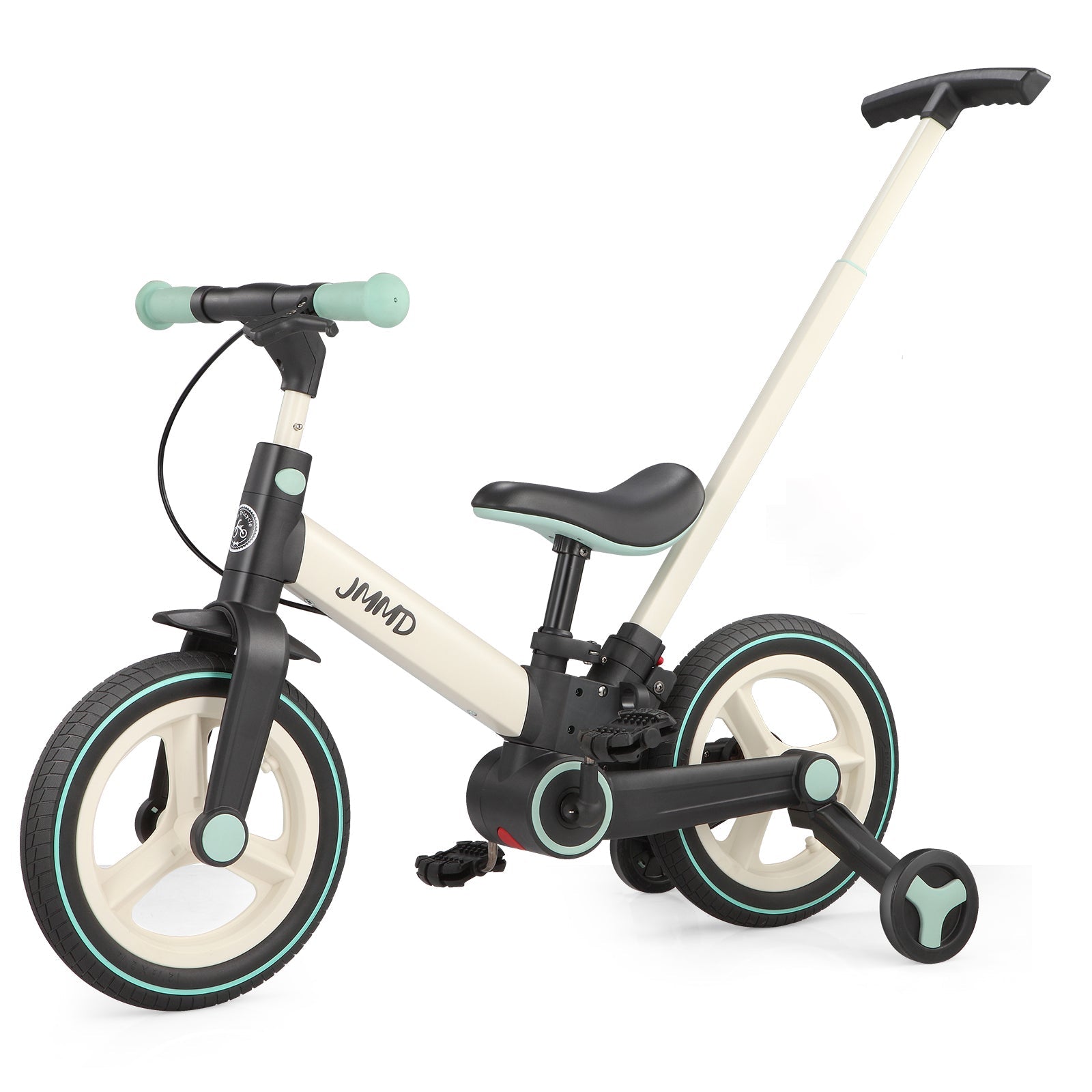 JMMD S900 bike in Cream & Soft Mint included in the S900 helmet and pads bundle