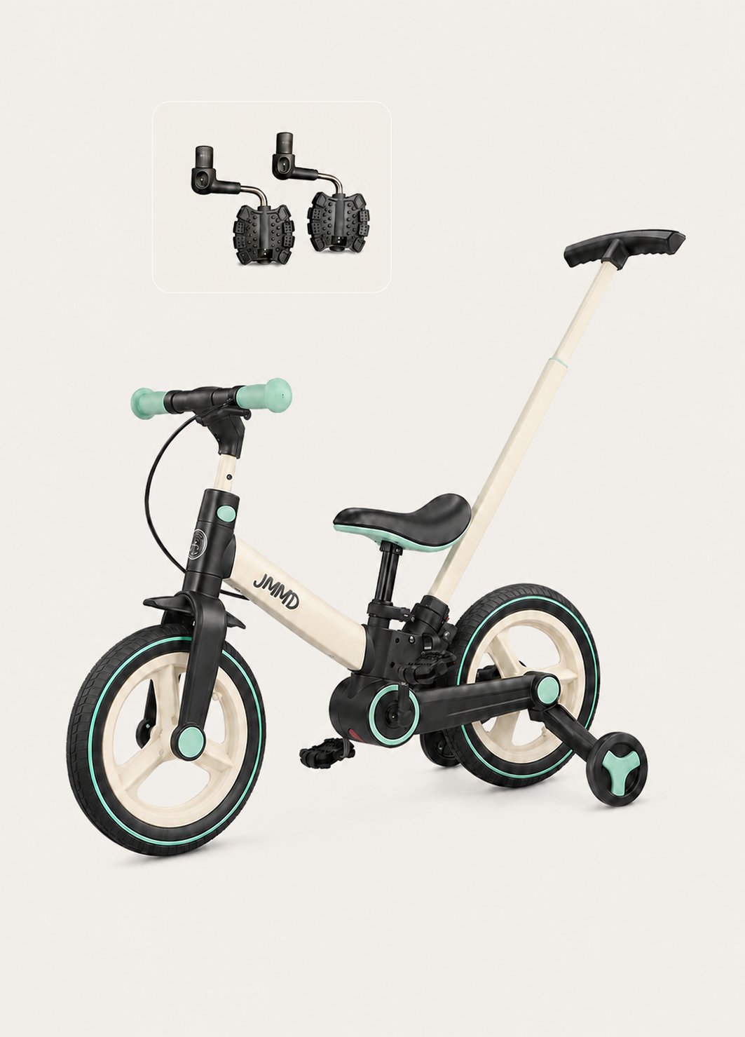 JMMD S900 toddler bike with push handle and included pedalsJMMD S900 toddler bike with push handle and included pedals