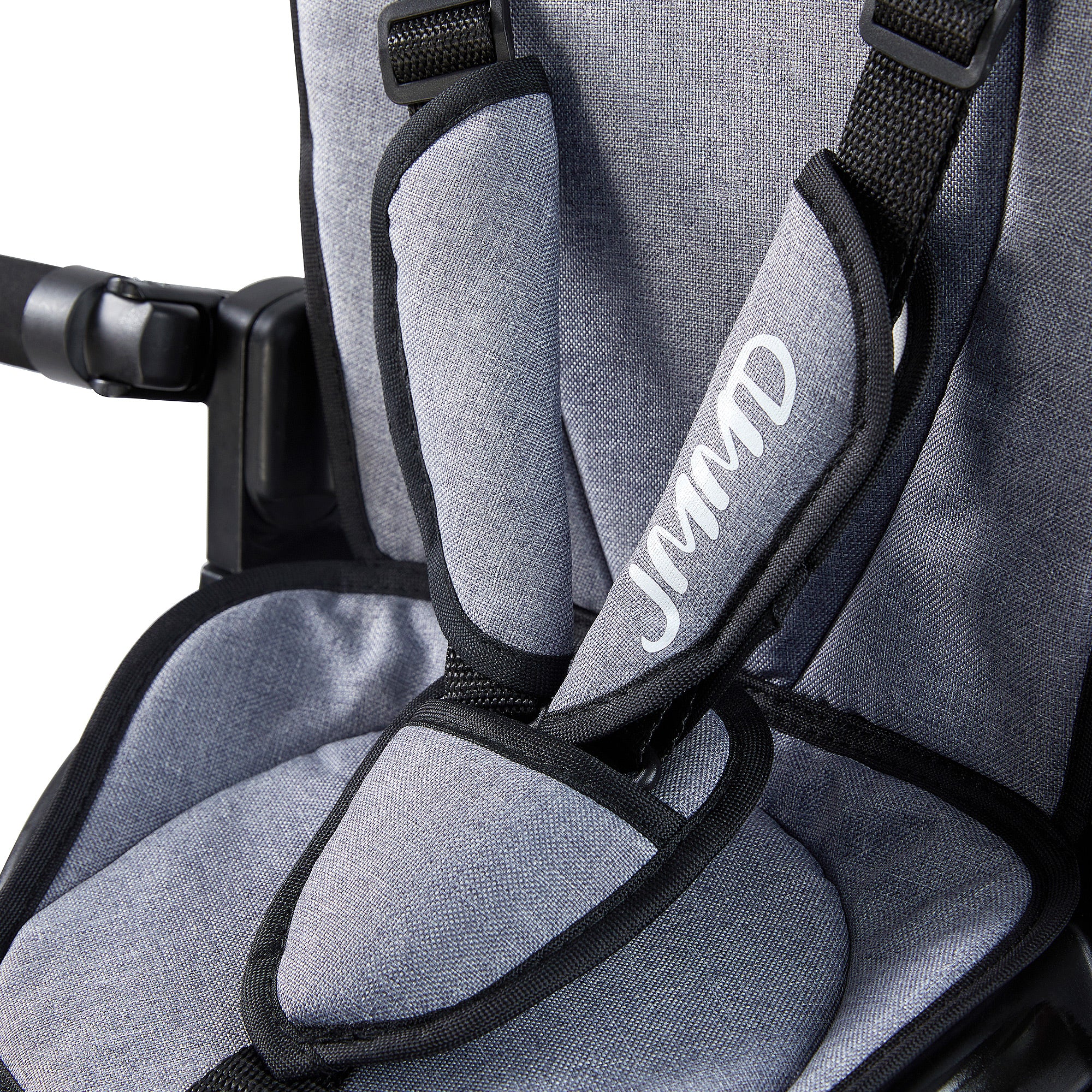 Toddler tricycle padded seat with safety harness for secure and comfortable riding
